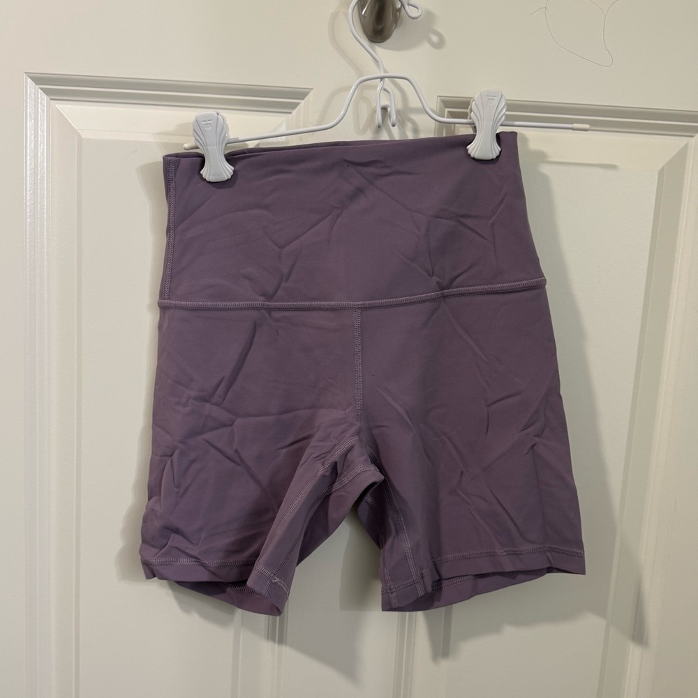 Lululemon align high rise short 6” purple ash size 4